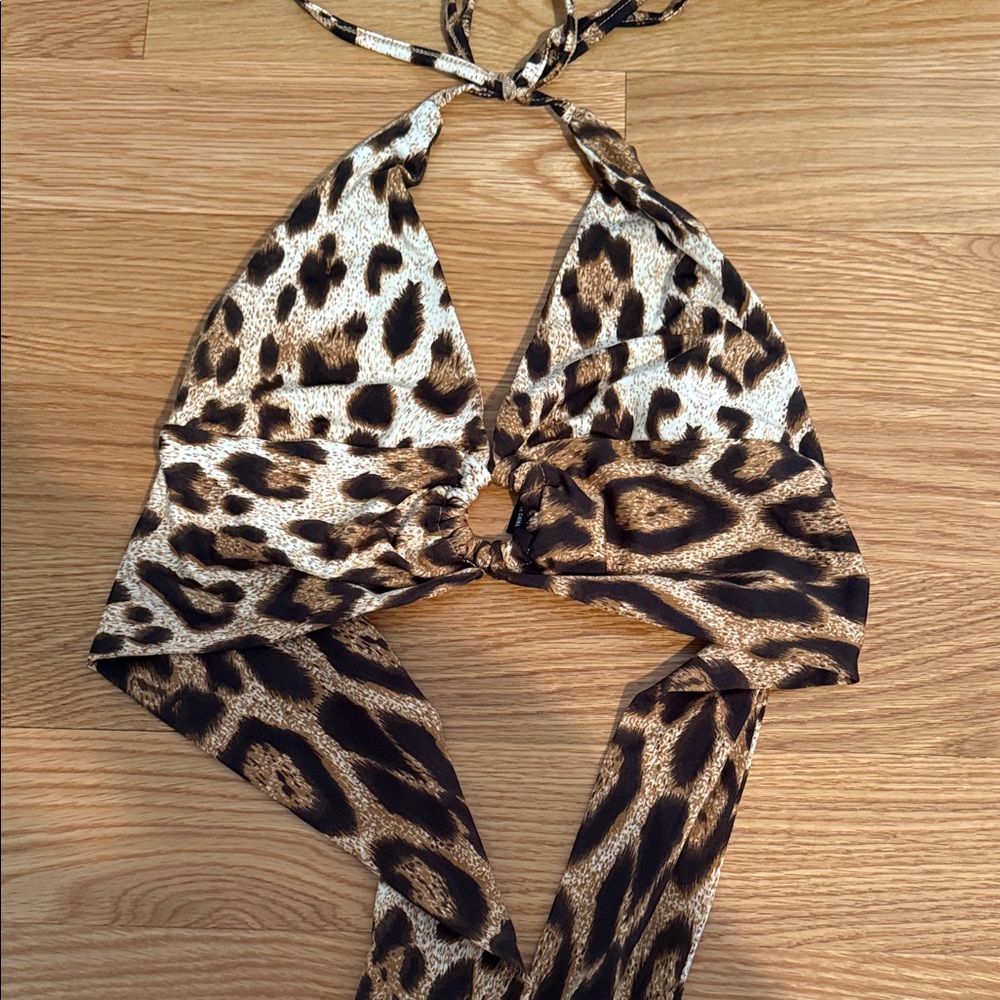 Leopard Print Halter Top